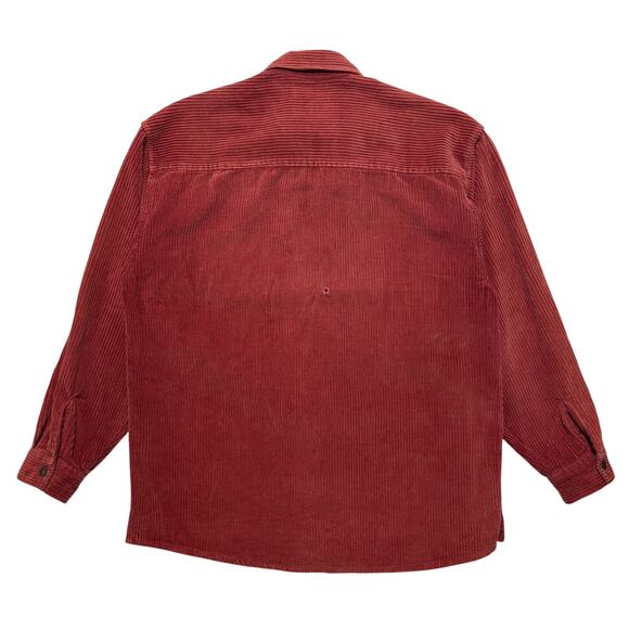 VTG 90's Wide Wale Corduroy Full Zip Jacket Red M - Picture 4 of 4